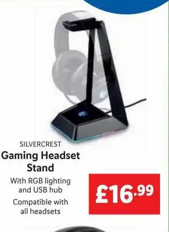 Lidl Silvercrest gaming headset stand offer
