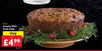 Lidl Deluxe luxury rich fruit cake offer