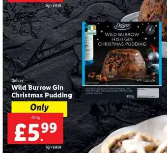 Lidl Deluxe wild burrow gin christmas pudding offer