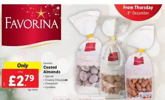 Lidl Favorina coated almonds offer