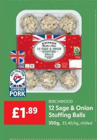 Lidl Birchwood 12 sage & onion stuffing balls offer