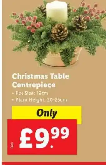 Lidl Christmas table centrepiece offer