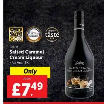 Lidl Deluxe salted caramel cream liqueur offer