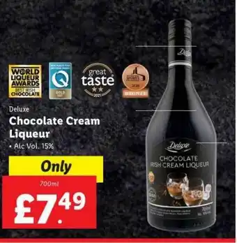 Deluxe chocolate cream liqueur