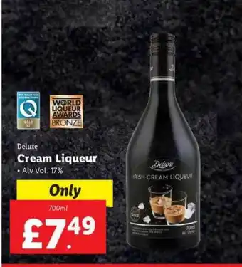 Lidl Deluxe cream liqueur offer