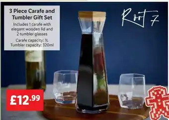 Lidl 3 piece carafe and tumbler gift set offer