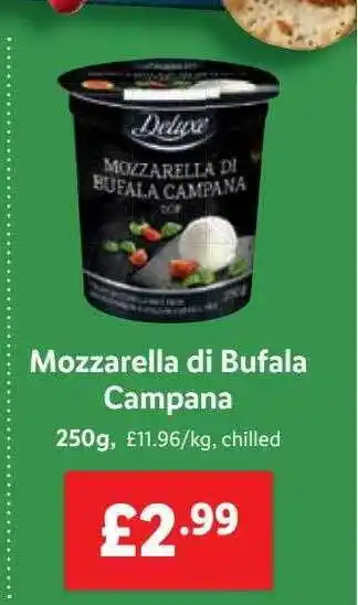 Lidl Mozzarella di bufala campana offer