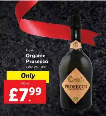 Lidl Allini organic prosecco offer