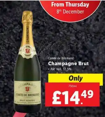 Lidl Comte de brismand champagne brut offer