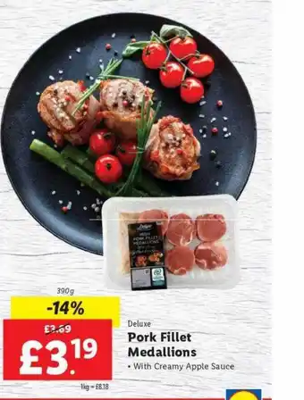 Lidl Deluxe pork fillet medallions offer