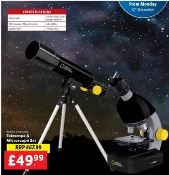 Lidl National geographic telescope & microscope set offer