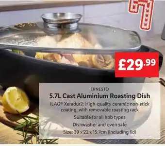 Lidl Ernesto 5.7l cast aluminium roasting dish offer