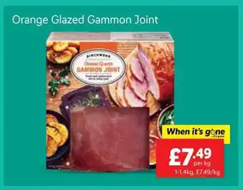 Lidl Orange glazed gammon joint offer
