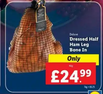 Lidl Deluxe dressed half ham leg bone in offer