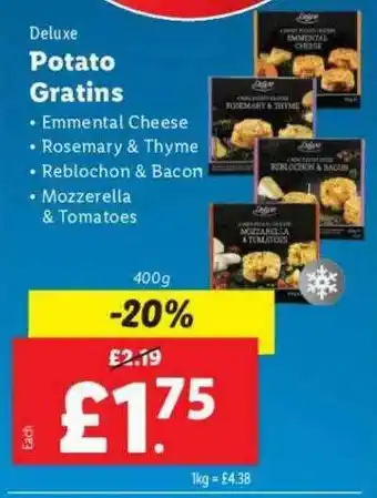 Lidl Deluxe potato gratins offer