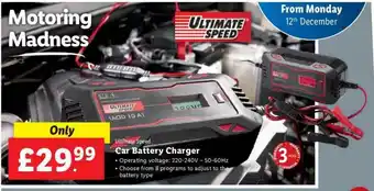 Lidl Ultimate speed car battery charger offer