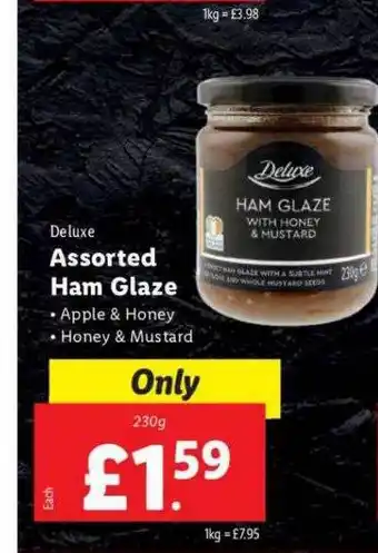 Lidl Deluxe assorted ham glaze offer