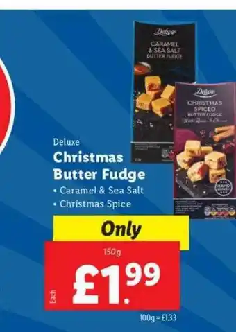 Lidl Deluxe christmas butter fudge offer