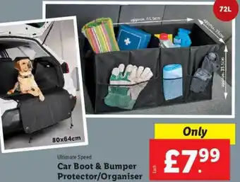 Lidl Ultimate speed car boot & bumper protector or organiser offer
