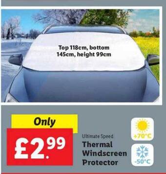 Lidl Ultimate speed thermal windscreen protector offer