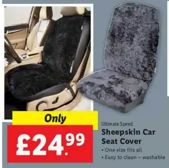 Lidl Ultimate speed sheepskin car seat cover offer