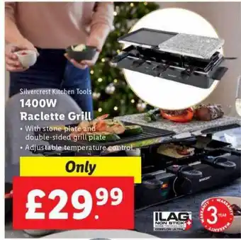 Lidl Silvercrest kitchen tools 1400w raclette grill offer