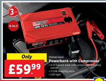 Lidl Ultimate speed powerbank with compressor offer