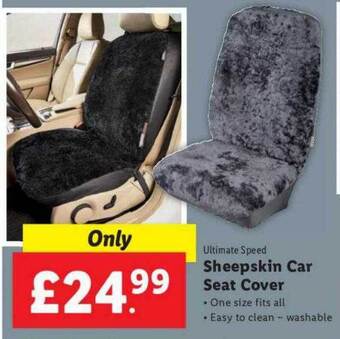 Lidl Ultimate speed sheepskin car seat cover offer