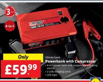 Lidl Ultimate speed powerbank with compressor offer