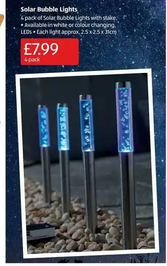 Aldi Solar Bubble Lights offer