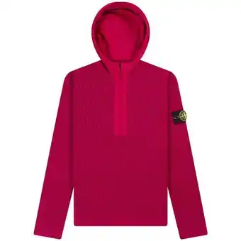 Pockets Stone island '1/4 zip' waffle knit bright pink offer