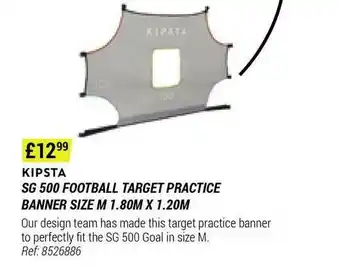 Decathlon Kipsta Sg 500 Football Targer Practice Banner Size M 1.80m X 1.20m offer