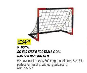 Decathlon Kipsta Sg 500 Size 5 Football Goal Navy-vermilion Red offer
