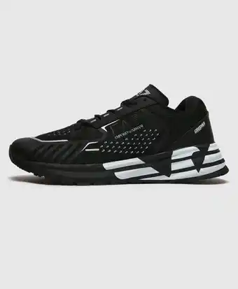 Scotts Armani men's emporio ea7 crusher reflex trainers - black, black offer