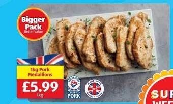 Aldi 1kg pork medallions offer