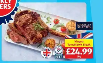 Aldi Wagyu tomahawk steak offer