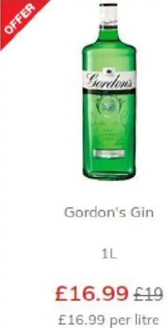 Morrisons Gordon's Gin 1 L offer