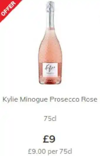 Morrisons Kylie Minogue Prosecco Rose 75cl offer