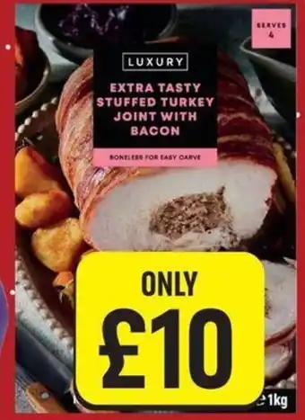 Iceland Luxury Extra Tasty Stuffed Turkey Joint with Bacon offer