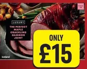 Iceland Luxury The Perfect Maple Crackling Gammon Joint offer