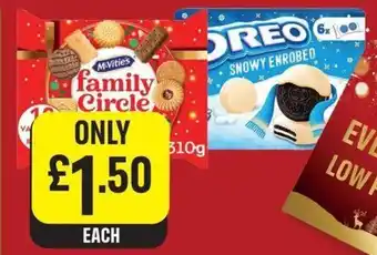 Iceland Ms Vitie's Family Circle, Oreo Snowy Enrobed offer