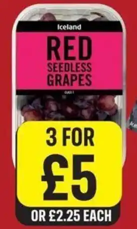 Iceland Iceland Red Seedless Grapes offer