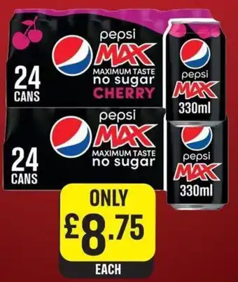 Iceland Pepsi Max 24 cans offer
