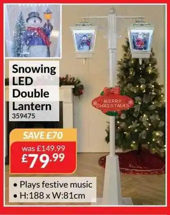Snowing led double lantern