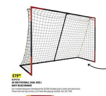 Kipsta Sg 500 Football Goal Size L Navy Blue-orange