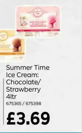 Bestway Summer Time Ice Cream: Chocolate-Strawberry 4Ltr offer