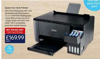Aldi Epson Eco Tank Printer offer