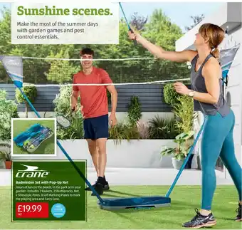 Aldi Crane Badminton Set With Pop-Up Net offer