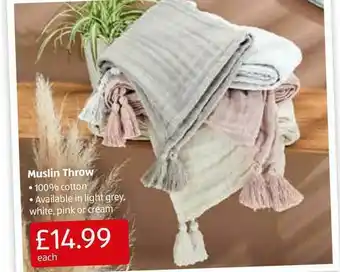 Aldi Muslin Throw offer