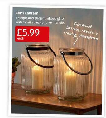 Aldi Glass Lantern offer